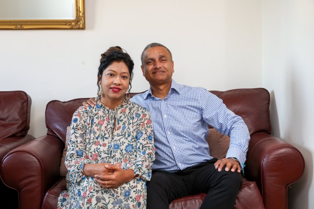 **METRO** Shakila Karim with parents Sultana Parvin and Karim U at home in Ware, Hertfordshire.