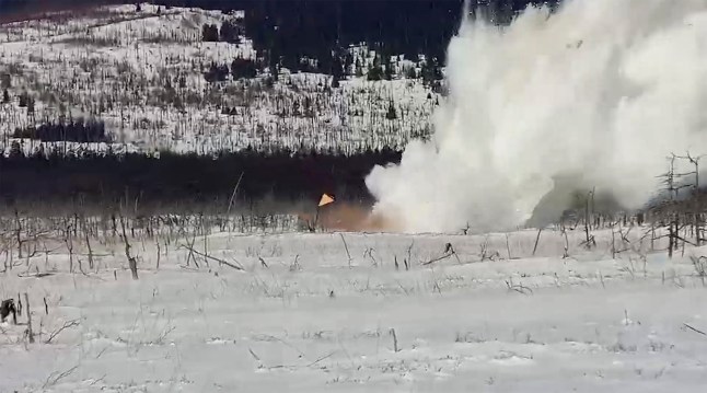 Vladimir Putin staged war games in a warning to the West as his Pacific Fleet submarine Ufa launched Kalibr cruise missiles during exercises in the Sea of Japan.