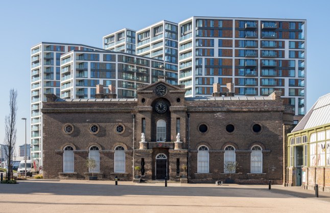 Modern apartments in redevelopment of Royal Arsenal in Woolwich
