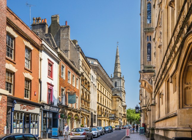 Broad Street historic centre of Bristol