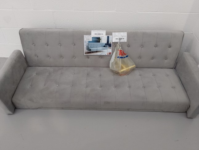 Velvet sofa on sale at Trade Outlet