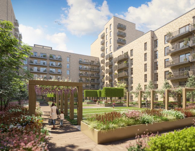5.Beaufort Park Colindale NW9 Minimum deposit: £4,937 Dacre House, consisting of 46 one and two-bedroom flats, is part of a now completed major regeneration scheme a few minutes’ walk from Colindale’s Northern Line station. The site features a landscaped park with a central square, play areas, continental-style courtyards and manicured gardens, with restaurants, bars and a nursery on the doorstep. Priced from £98,750 for 25 per cent of £395,000, placeforpeeople.co.uk