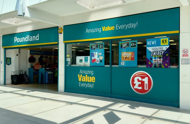 London, UK - June 15, 2023: Poundland discount shop, Camberwell, South London, UK.