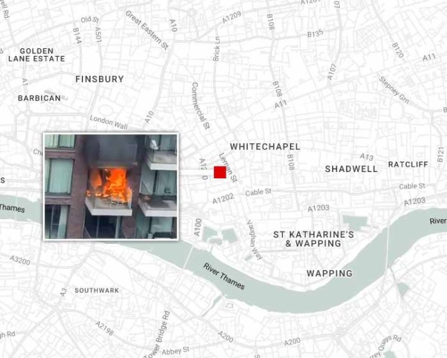 Fire in Aldgate