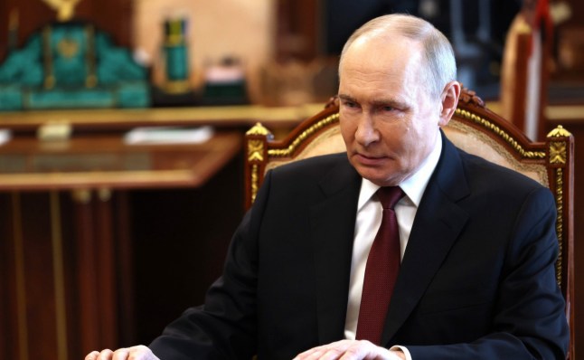 Mandatory Credit: Photo by Vyacheslav Prokofyev/Kremlin Poo/Planet Pix via ZUMA Press Wire/Shutterstock (15262123c) Russian President Vladimir Putin, listens to Russia Armed Forces Chief of the General Staff Gen. Valery Gerasimov, deliver his report during a face-to-face meeting at the Kremlin, April 19, 2025 in Moscow, Russia. During the meeting Putin informed the general to hold an Easter Sunday ceasefire in the Ukraine war. Russian President Putin Meets With Russia Armed Forces Chief Gerasimov, Moscow, Moscow Oblast - 19 Apr 2025